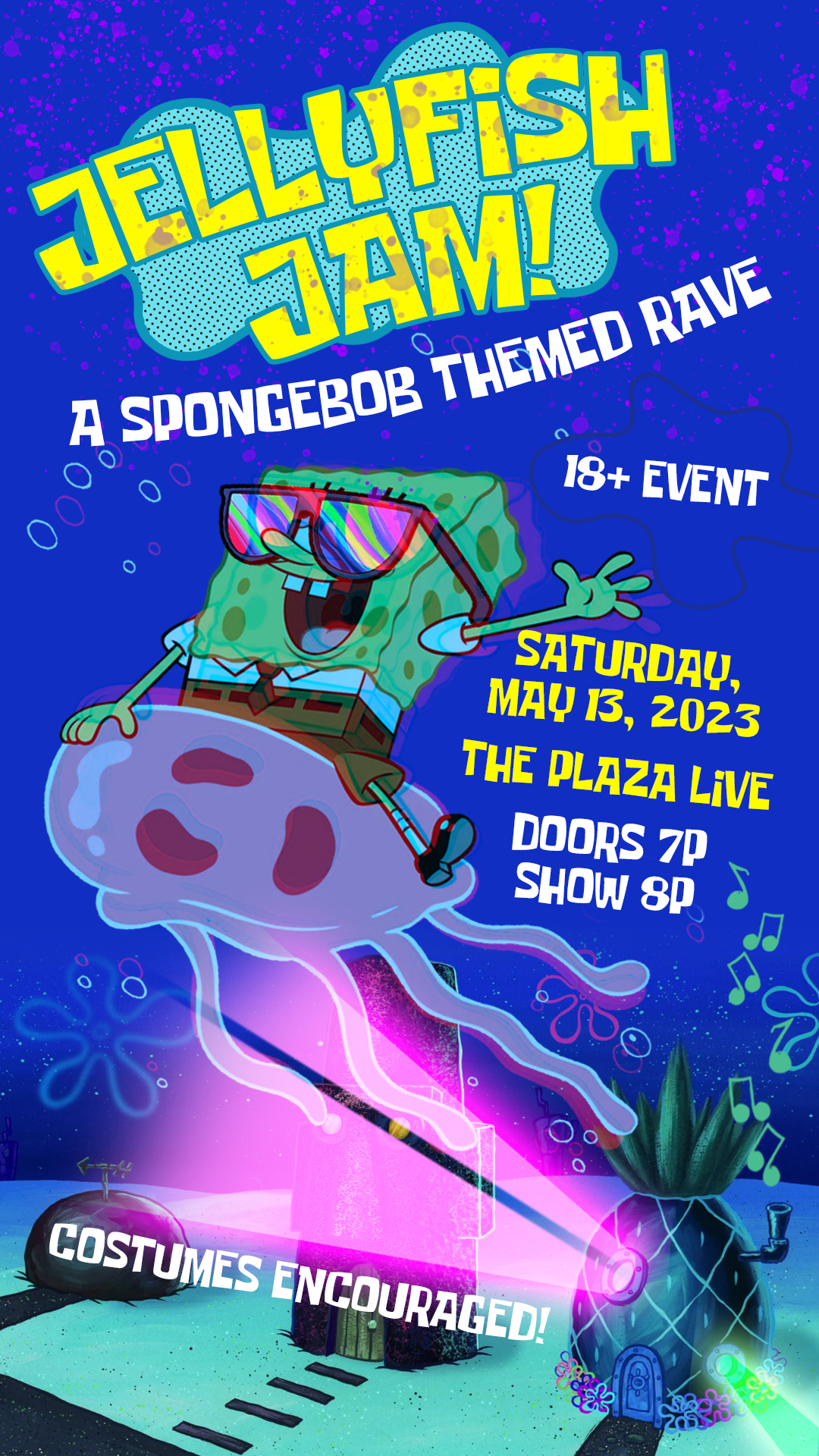 Jellyfish Jam: A SpongeBob Themed Rave Tickets, Plaza Live, Orlando, FL, Sat, May 13, 2023 at 8pm